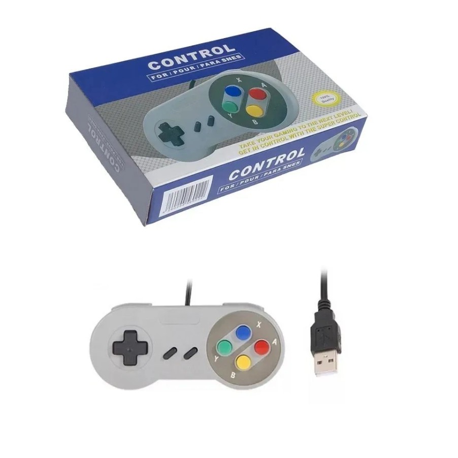 Controle Usb Snes Super Nintendo Para Pc Raspberry Mac Linux