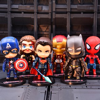 6 PCS/Conjunto O Vingadores Homem De Ferro-Aranha Marvel Vingador Raytheon Capitão América Super-Modelo De Brinquedo Infantil