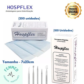 Envelopes Auto Selantes para Esterilização em Autoclave (7x23cm) - Hospflex