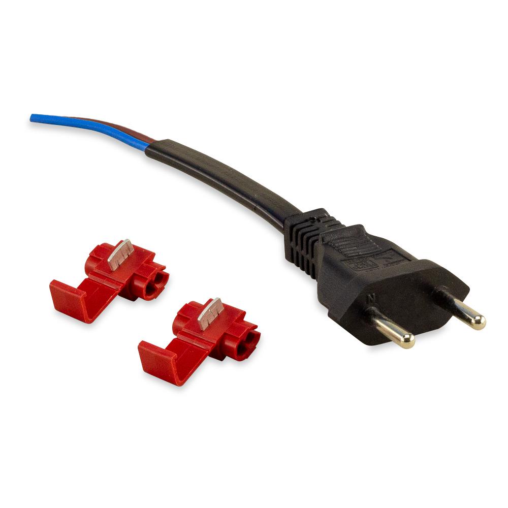 Plugue Macho 10A Bipolar com Emenda Fácil Force Line - Escorrega o Preço