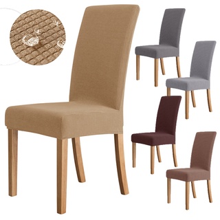 Jacquard Impermeável Cadeira Capas Para Sala De Jantar , Stretch Macio Cobertura Lavável Removível Protetor