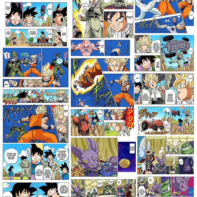 Papel de Parede Adesivo Autocolante Anime Mangá Dragon Ball Super