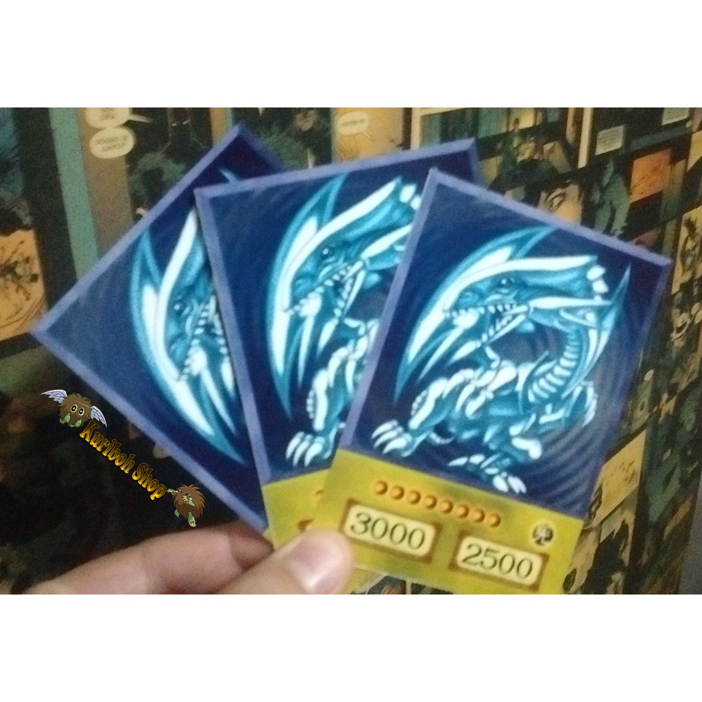 Cartas Yugioh 3 Deuses egípcios + 3 dragão branco de olhos azuis Anime Style
