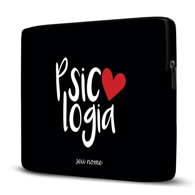 Capa Pasta Case Maleta para Notebook 17/15.6/14/12 Pisicologia com Nome