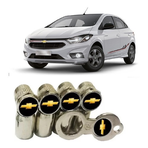 Tampa Bico Valvula Antifurto Pneu Gm Onix Prisma Cromado