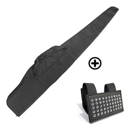 Capa Estojo Espingarda Carabina Forrada + Porta Chumbo