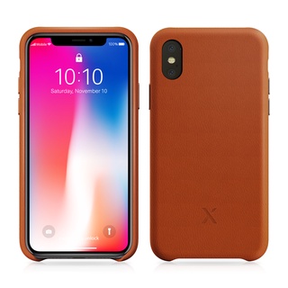 Compatível Para iPhone XS X Case ELVEV Luxury Business Capa Traseira Em Couro Genuína Com Microfibra Flocking Dentro