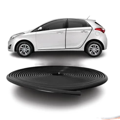Protetor Borracha De Portas Automotivo Universal 10 M Preta