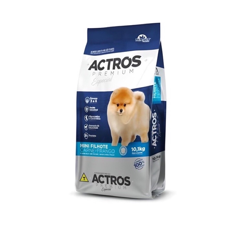 Ração Pra Cachorro Filhote Actros Para Mini Filhote Frango e Carne 10kg