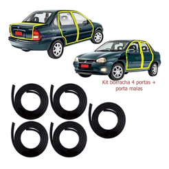 Kit Borrachas De Vedação Classic 2014 2015 2016 4porta+malas