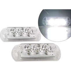 Farol Strobo Avulso Par Zendel Led Branco À Prova Dágua