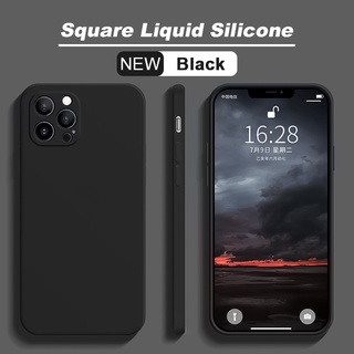 Capa De Silicone Líquido Quadrada Para iPhone 13/12/11 Pro Max/Mini/X/XS XR/7/8 Plus/SE2020