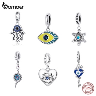 Bamoer 925 Diabo Olhos De Prata Estilo Escuro Personalidade Charme Da Moda DIY Pulseira Ou Colar Acessórios Jóias Presente