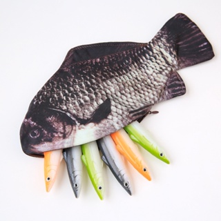 Estojo/Bolsa De Lápis Modelagem De Peixe Criativa Com Desenho Para Homem/Mulher em Oferta na Shopee
