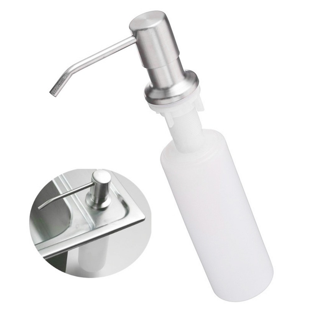 Dispenser de detergente Embutido em Aço Inox Escovado Saboneteira para Embutir na Pia de marmore em Oferta na Shopee