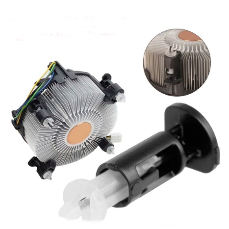 clipe de montagem de cooler 775  para resfriadores de CPU, clipe de plástico para resfriadores de CPU Intel de 4 vias, pino de montagem do dissipador de calor de CPU 1155 775, parafuso de pressão plástico e fixador