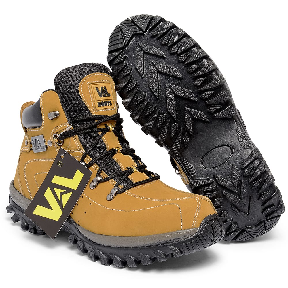 Bota Coturno Ténis Masculino Couro Legitimo Palmilha Gel Solado De Borracha Colado E Costurado