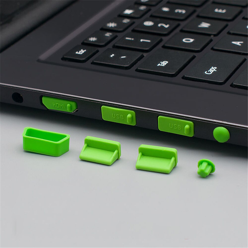 16 Pçs / Set Laptop Silicone Anti-Poeira Plugs Para Porta De Rede Vga Usb Hdmi Plugue De Borracha Proteger