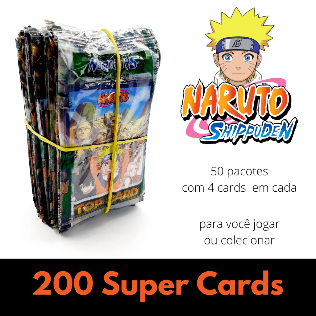 50 Pacotinhos NARUTO | São 200 CARDS | Revenda