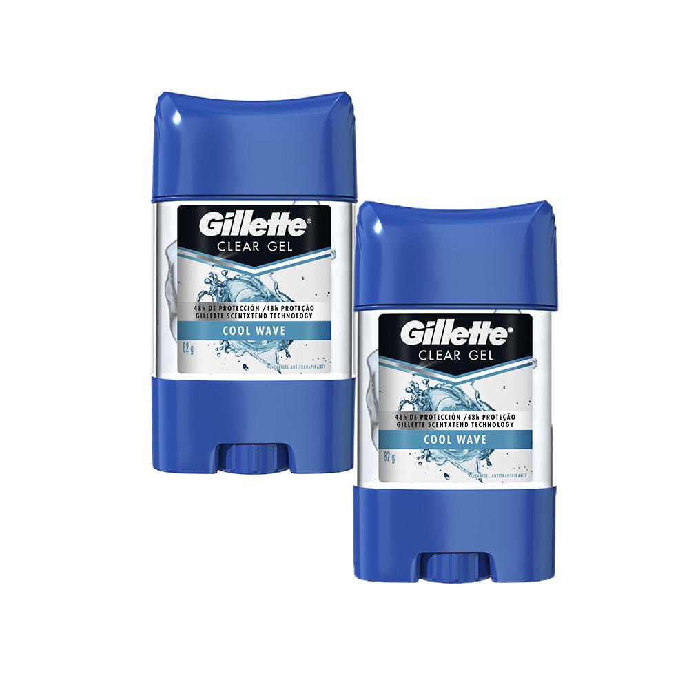 Kit c/ 2 Desodorantes Gillette Gel Cool Wave 82g – 50% desc na segunda unid em Oferta na Shopee