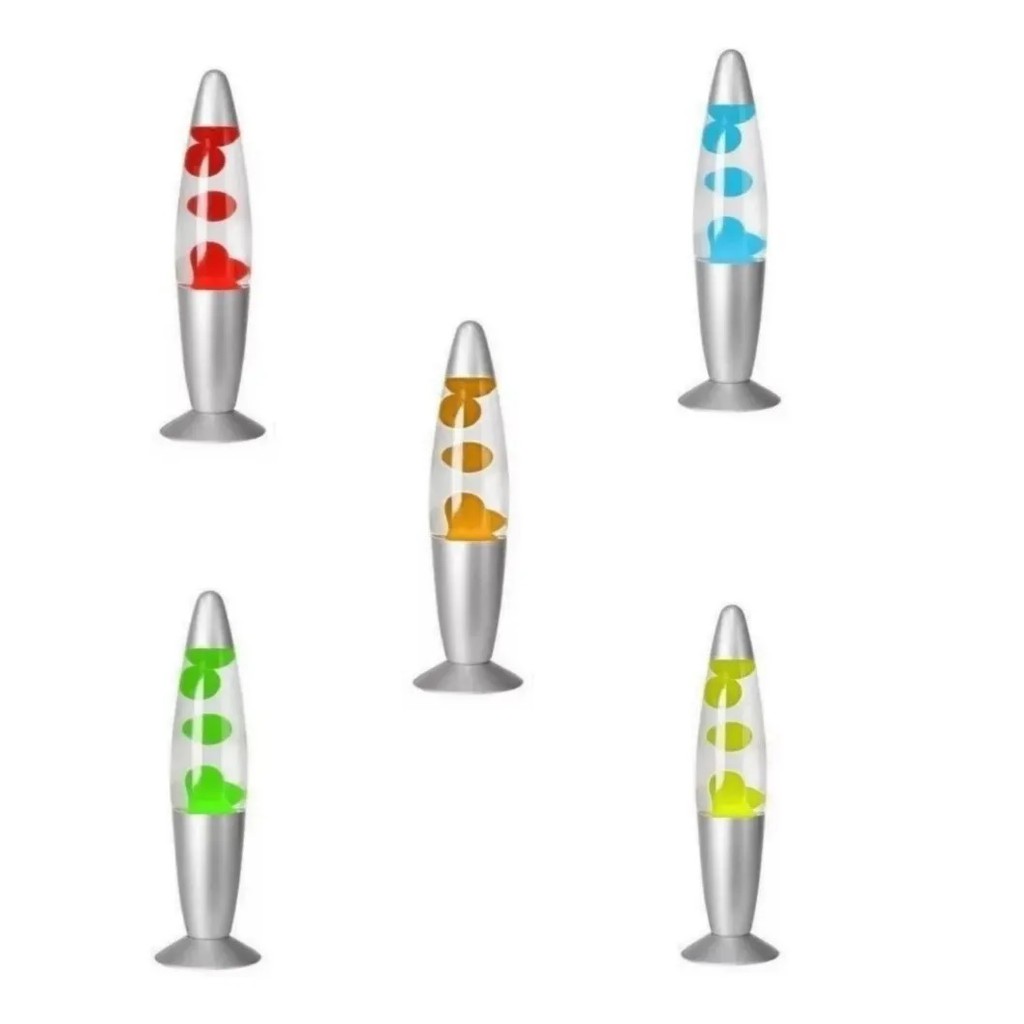 Lava Lamp Luminária Abajur de Lava Bolha Grande 41 cm Vermelho Azul