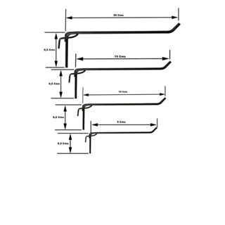 Kit c/10 Ganchos para Tela Preto em Oferta na Shopee