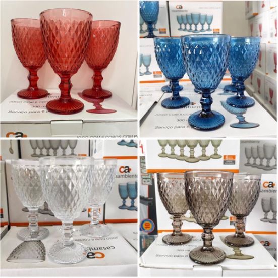 Taça Bico de Abacaxi Avulsa Vermelha Azul Transparente Cinza Furta Cor Rosa