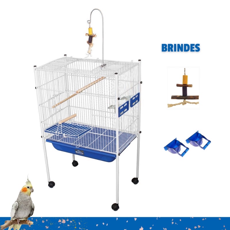 Viveiro Calopsita Plus Bragança Luxo Agapornis Jandaia Acessórios Aramado