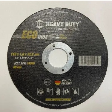 Disco de Corte Ecoinox 115mm 4.1/2" - Heavy Duty