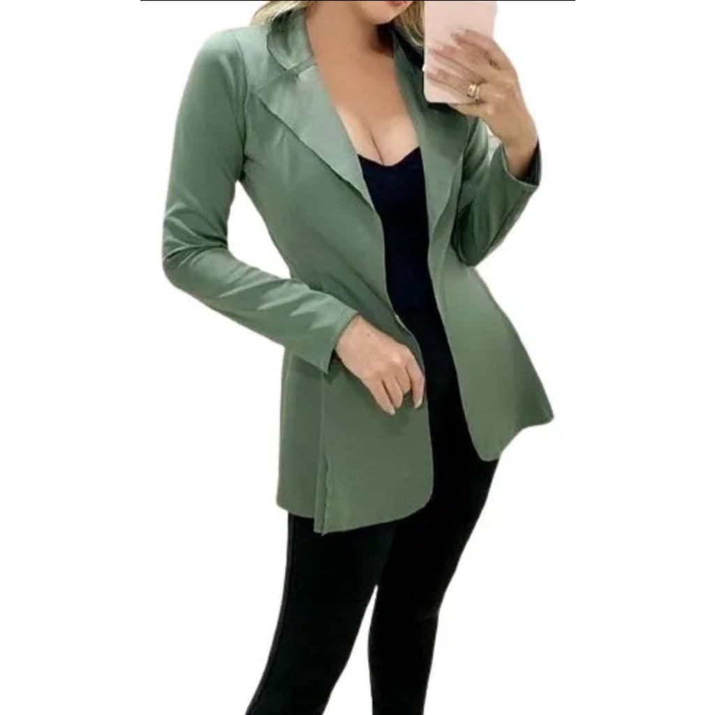Sobretudo Plus Size Neoprene Feminino Casaco Max Blazer Promoção