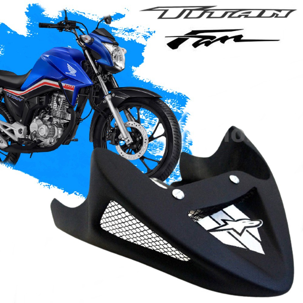 Bico De Pato Spoiler De Motor Titan Fan 160 Honda Até 2024 em Oferta na Shopee