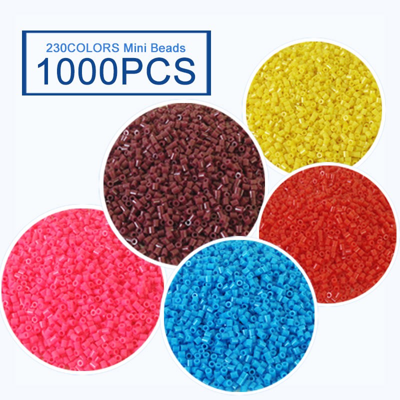 2.6 Milímetros Mini Perler Contas 1000 Pcs 230 Cores Contas Fusível Para Crianças Presente Hama Contas Diy Puzzles Contas De Ferro De Alta Qualidade