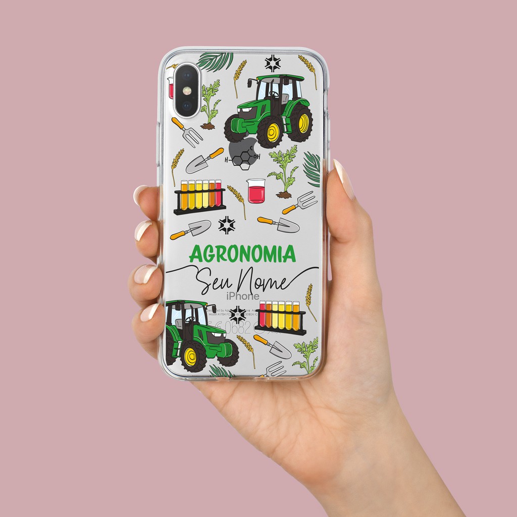 Capa Capinha de Celular Personalizada com sua Profissão - Agronomia em Oferta na Shopee