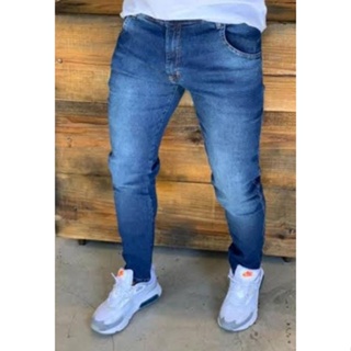 Calça Skinny Masculina Slim Tradicional Sarja Premium em Oferta na Shopee