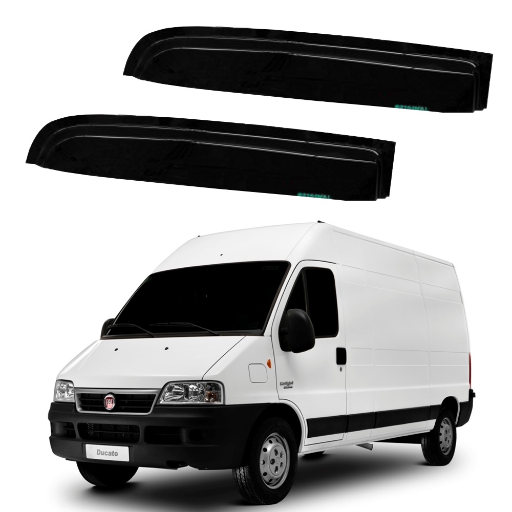 Calha de Chuva Defletor Fumê Reforçada Fiat Van Ducato Boxer Jumper Até 2019 em Oferta na Shopee
