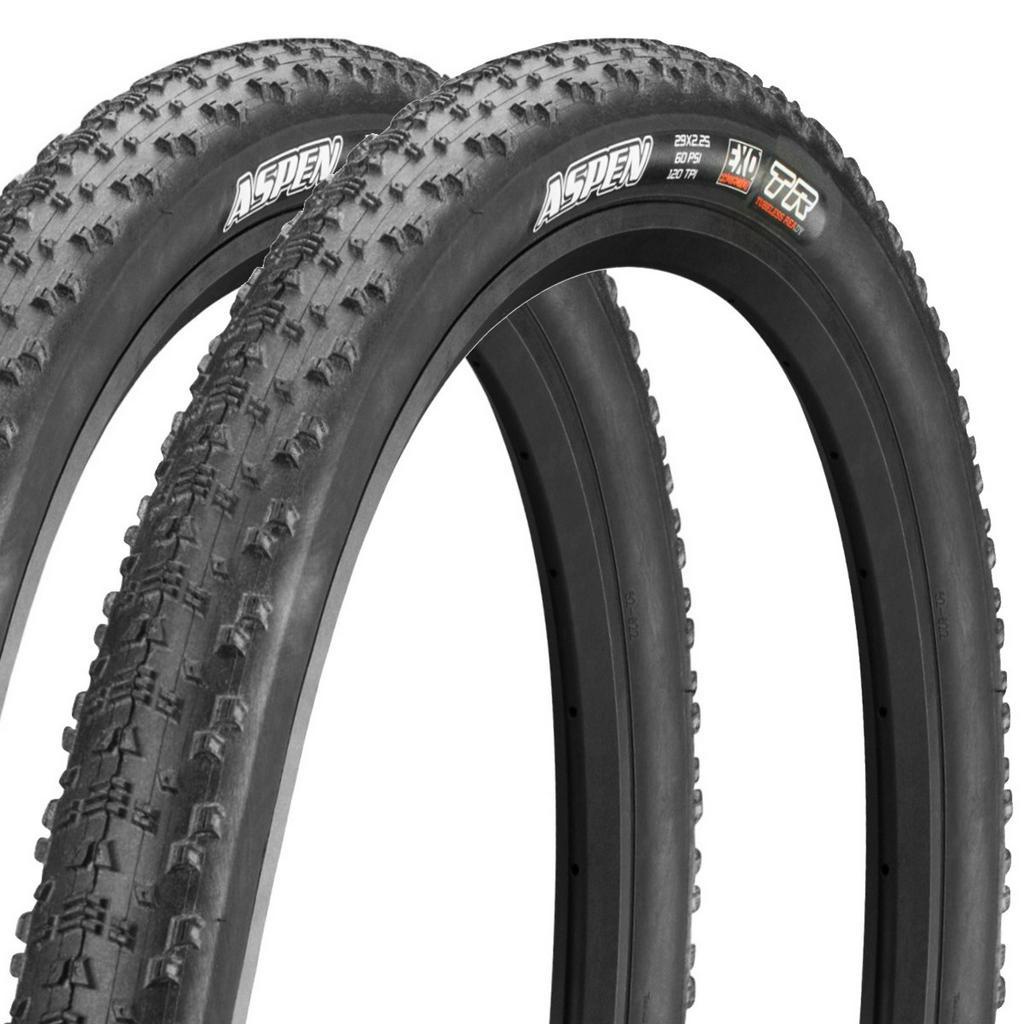 Kit 2 Pneus Maxxis Aspen 29x2.25 Dobrável Kevlar EXO/TR Preto