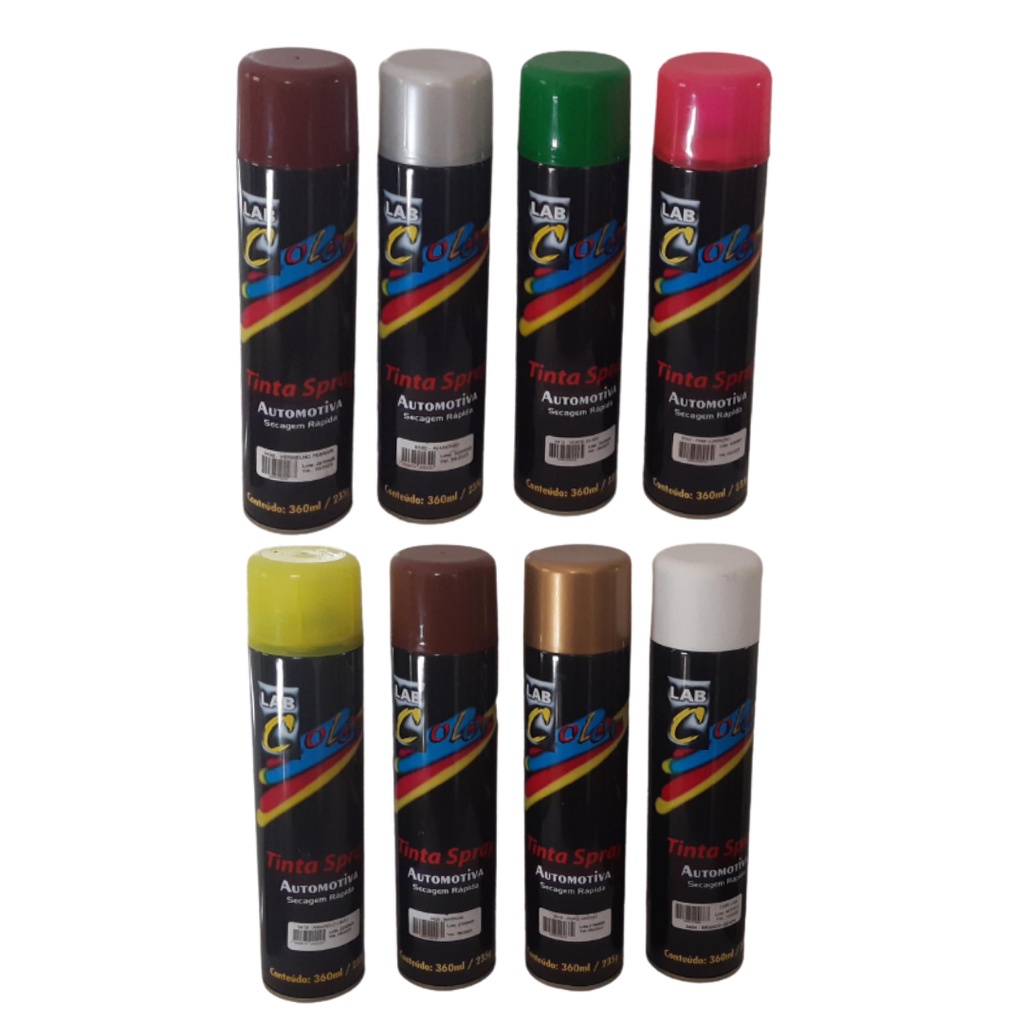 Tinta Spray Lab Color Automotiva Todas as Cores 360ml em Oferta na Shopee