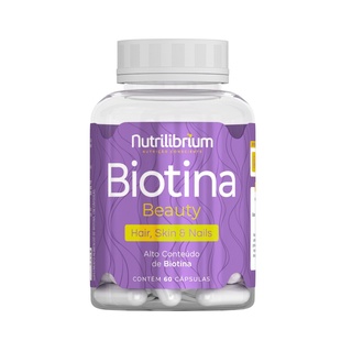 Biotina Premium 60 Cap Alto Conteúdo Cabelo Pele Unha Beauty