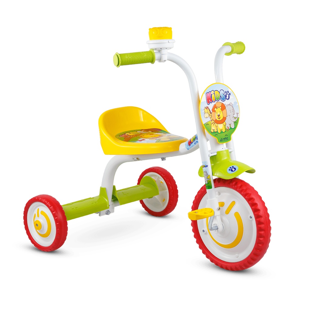 Triciclo Motoca Infantil You Kids 3 Colorido Plaquinha e Buzina +18 Meses Alumínio Nathor