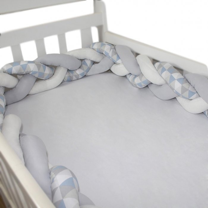 Protetor Trança Losango Azul Avulsa Para Berço 4,00 Mts, Laura Baby