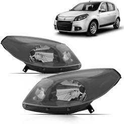 Par Farol Sandero 2012 2013 2014 Mascara Cinza