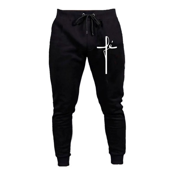 Calça Moletom Slim Fé Religioso Ótima Qualidade