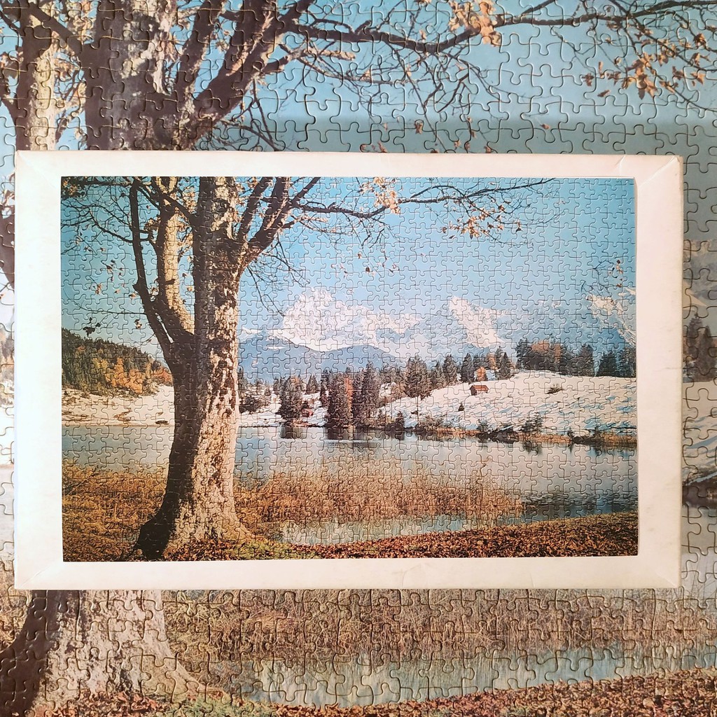 Puzzle In Legno 150 Pezzi 'Sogni D'Inverno' - 3D Visivo, Con Scatola Di Legno, Regalo Per Adulti E Bambini