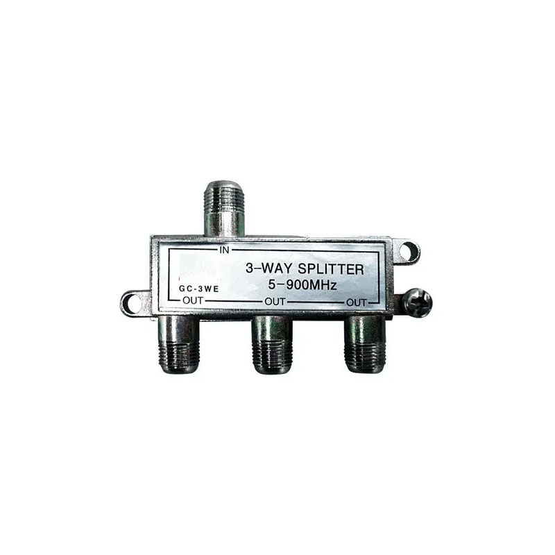 Divisor Sinal para Antena 1x3 VHF UHF TV Digital Conexão F RG6 RG59