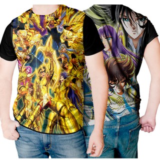 Camisa Camiseta de Animes Cavaleiros Do Zodíaco CDZ de Ouro