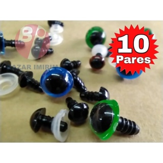 10 Pares Olho C/ Trava Para Amigurumi Círculo - Escolha a cor de sua preferencia - Tamanhos 8 / 10 / 12 / 14 / 16 / 18 / 20mm - Cores Preto, Castanho, Azul, Verde e Amarelo em Oferta na Shopee