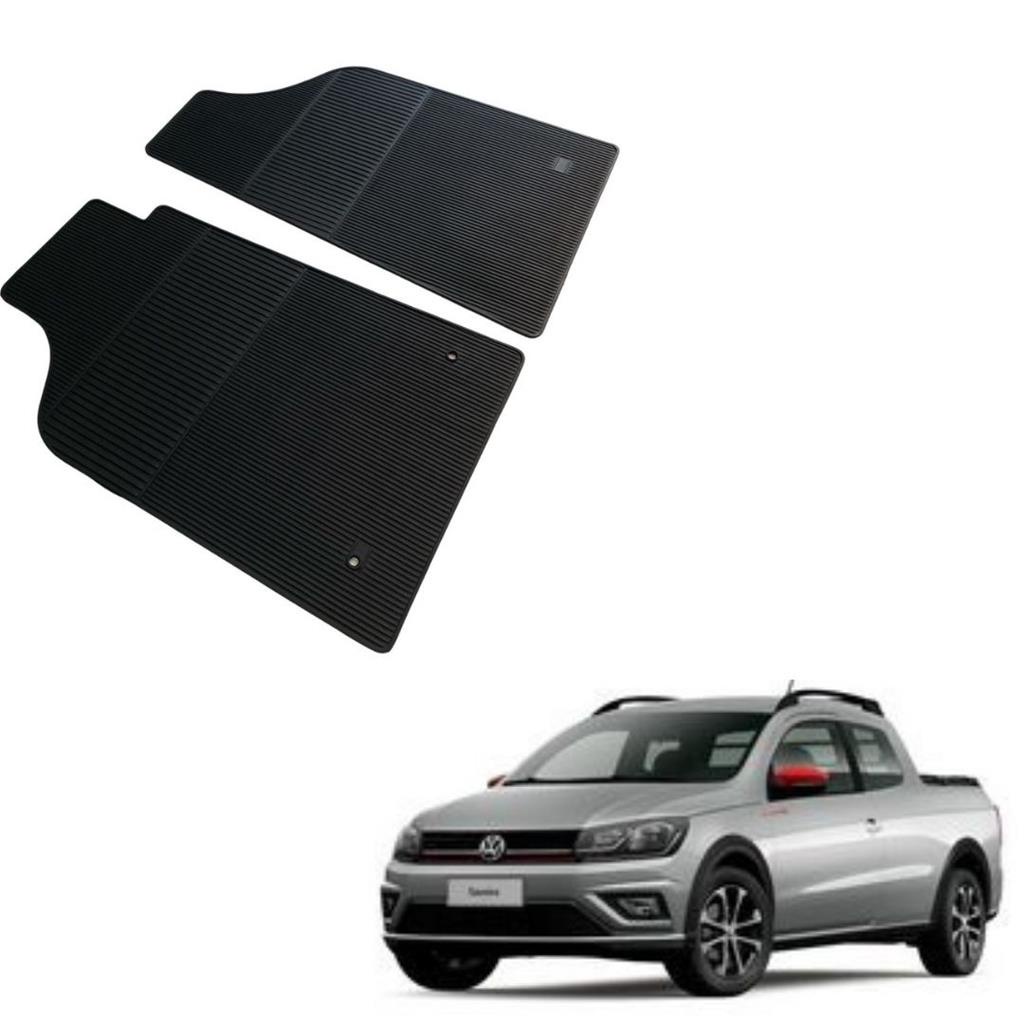 Jogo 2 Pecas Tapete Automotivo Especifico VW Saveiro 2019 100% Borracha Borcol