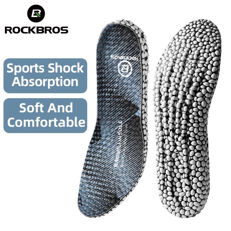 ROCKBROS Palmilhas Esportivas Absorção De Impacto Confortável Palmilha De Sapato Homens Mulheres Absorvente De Suor Respirável em Oferta na Shopee