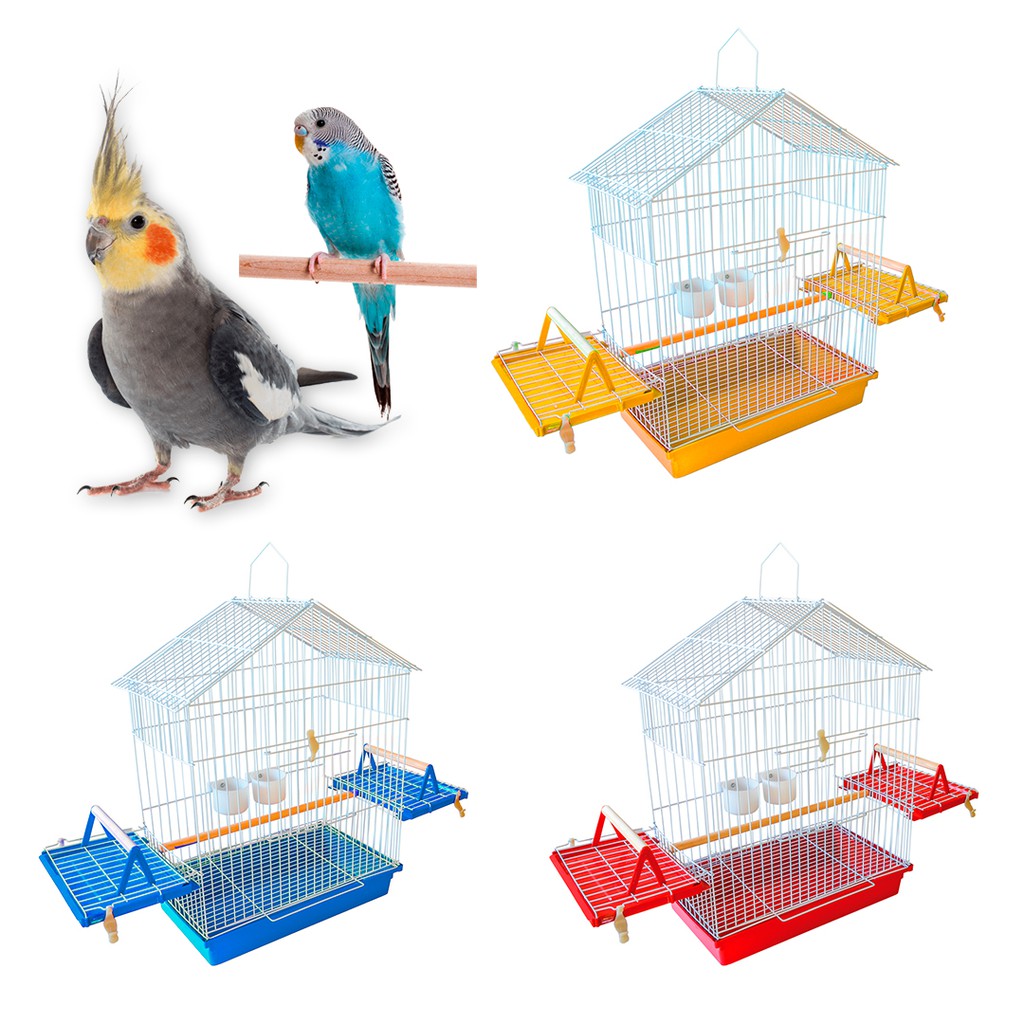 Gaiola para Calopsitas Viveiro Periquito Teto Aramado Resistente JelPlast