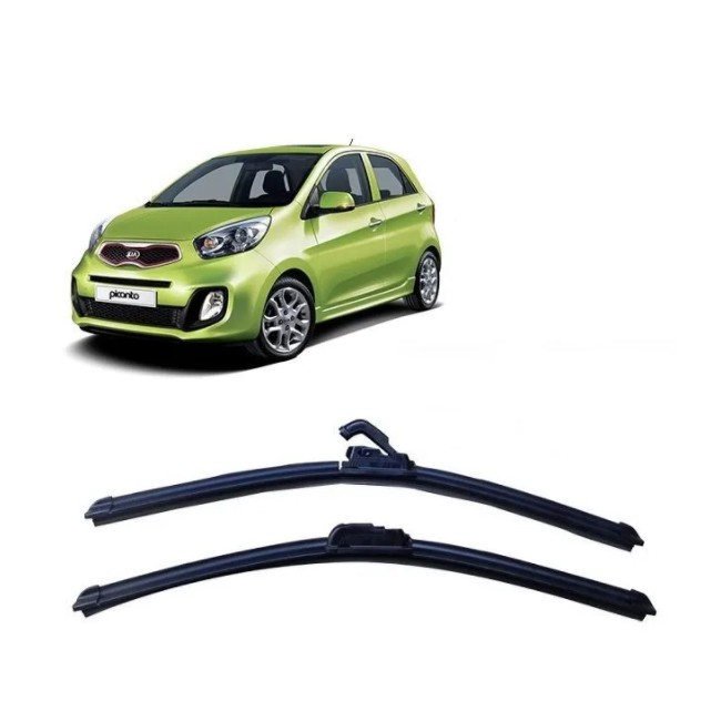 Par de Palhetas para Limpador de Parabrisa Dianteiro para Kia Picanto 2012 2013 2014 2015 2016 2017 2018 2019